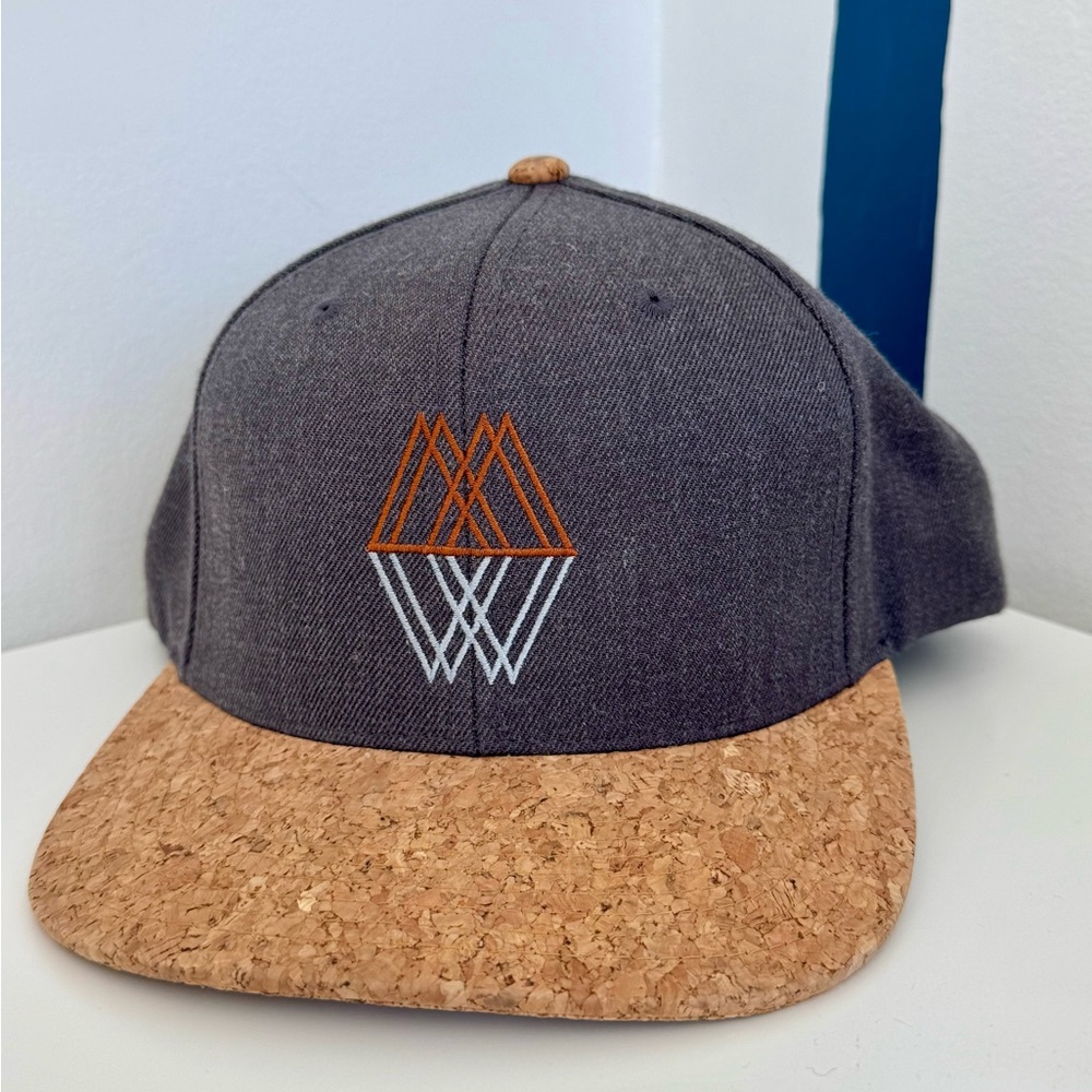 Gray and Tan Cork Brim Cap